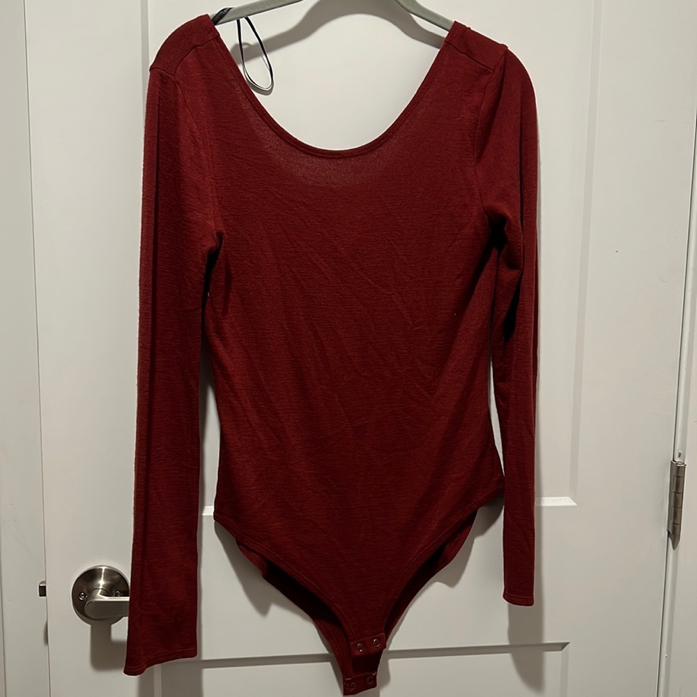 Burgundy Forever 21 women’s stretchy bodysuit - XL